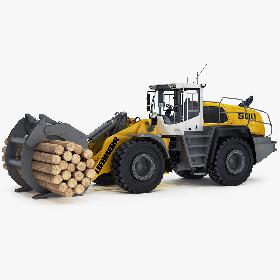 3D Liebherr L580 XPower with Log Grapple model